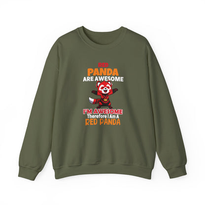 Red Panda Are Awesome I’m Awesome Therefore I Am a Red Panda Unisex Sweatshirt