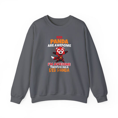 Red Panda Are Awesome I’m Awesome Therefore I Am a Red Panda Unisex Sweatshirt