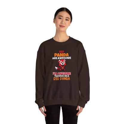 Red Panda Are Awesome I’m Awesome Therefore I Am a Red Panda Unisex Sweatshirt