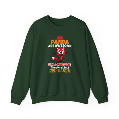 Red Panda Are Awesome I’m Awesome Therefore I Am a Red Panda Unisex Sweatshirt