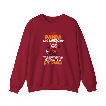 Red Panda Are Awesome I’m Awesome Therefore I Am a Red Panda Unisex Sweatshirt