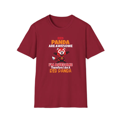 Red Panda Are Awesome I’m Awesome Therefore I Am a Red Panda Unisex  T-Shirt