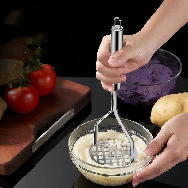 Stainless Steel Creative Potato Masher Puree Juice  Maker Kitchen Gadget