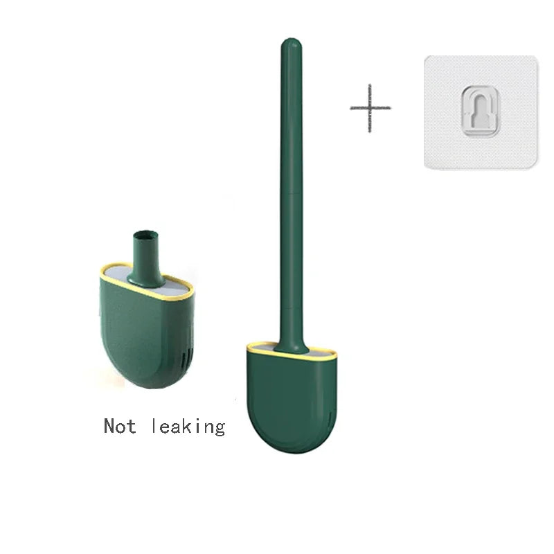 Hanging Silicone Toilet Brush with Long Handle