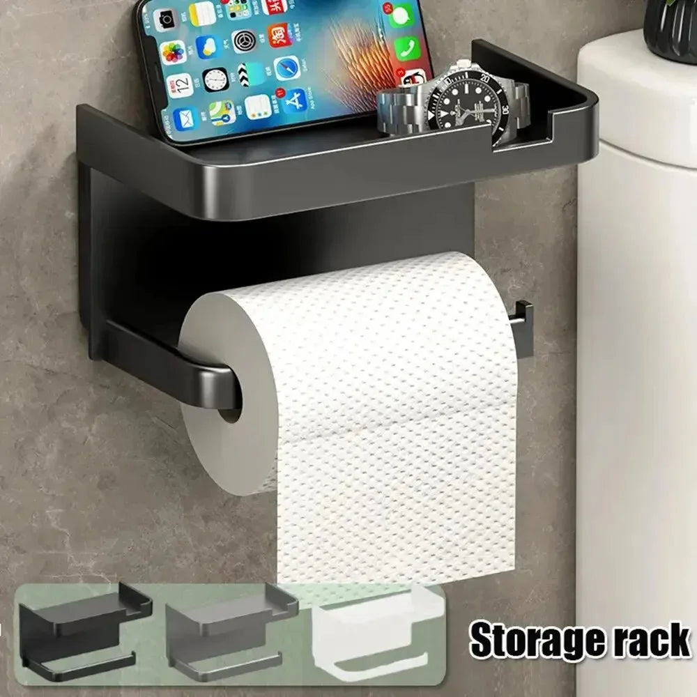 Plastic Toilet Paper Holder and Multi-Storage Rack