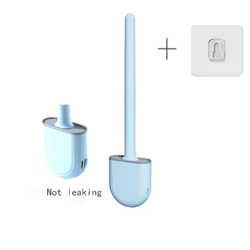 Hanging Silicone Toilet Brush with Long Handle