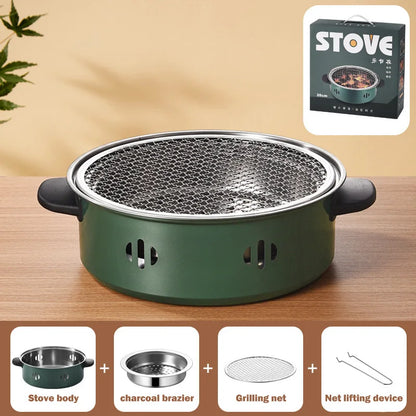 Portable Smokeless Stainless Steel Barbecue Stove