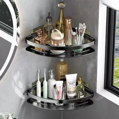 No Drill Aluminum Bathroom Shelf Shampoo Rack