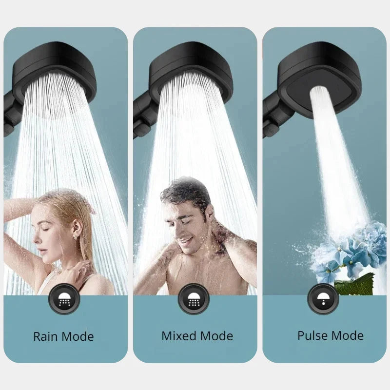 High Pressure 3-Modes Water Saving Shower Head