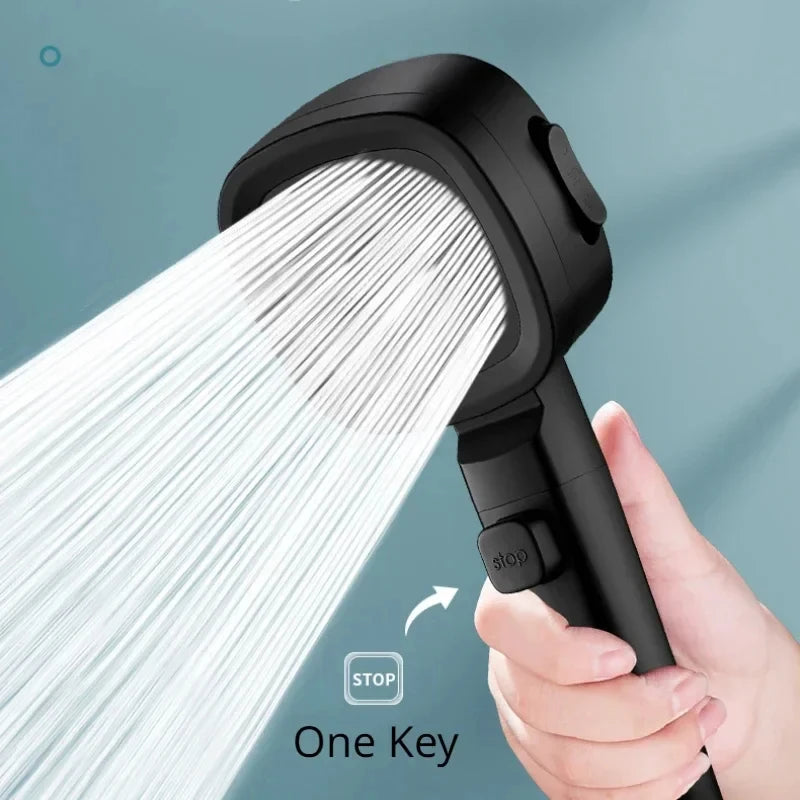 High Pressure 3-Modes Water Saving Shower Head