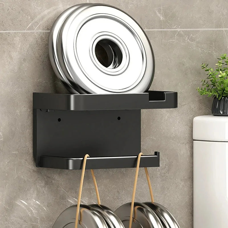 Plastic Toilet Paper Holder and Multi-Storage Rack