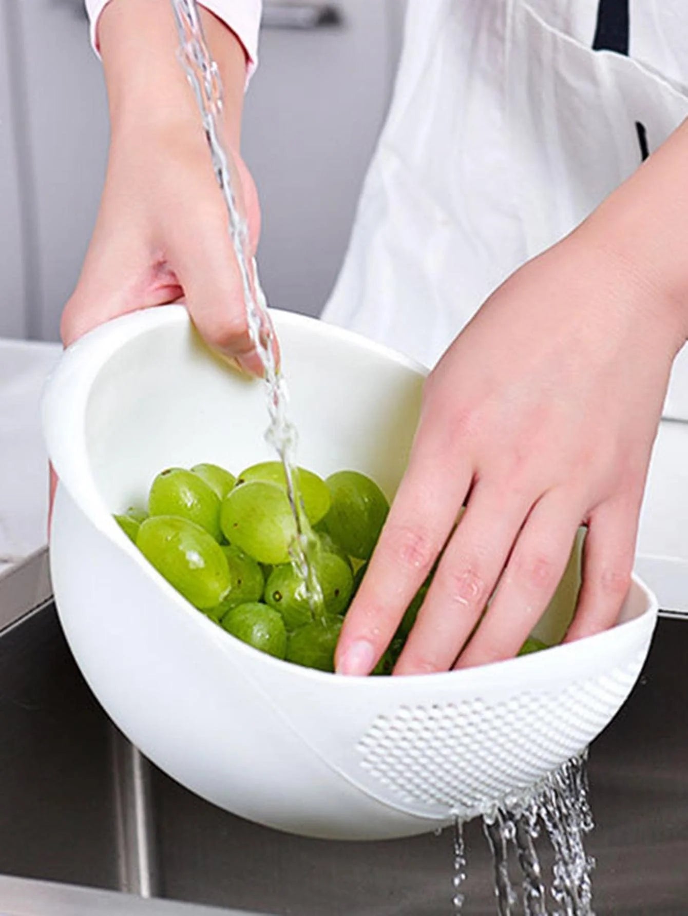 Colander Drain Basket with Handle for Rice