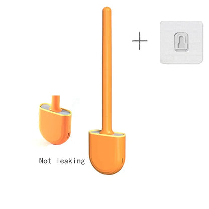 Hanging Silicone Toilet Brush with Long Handle