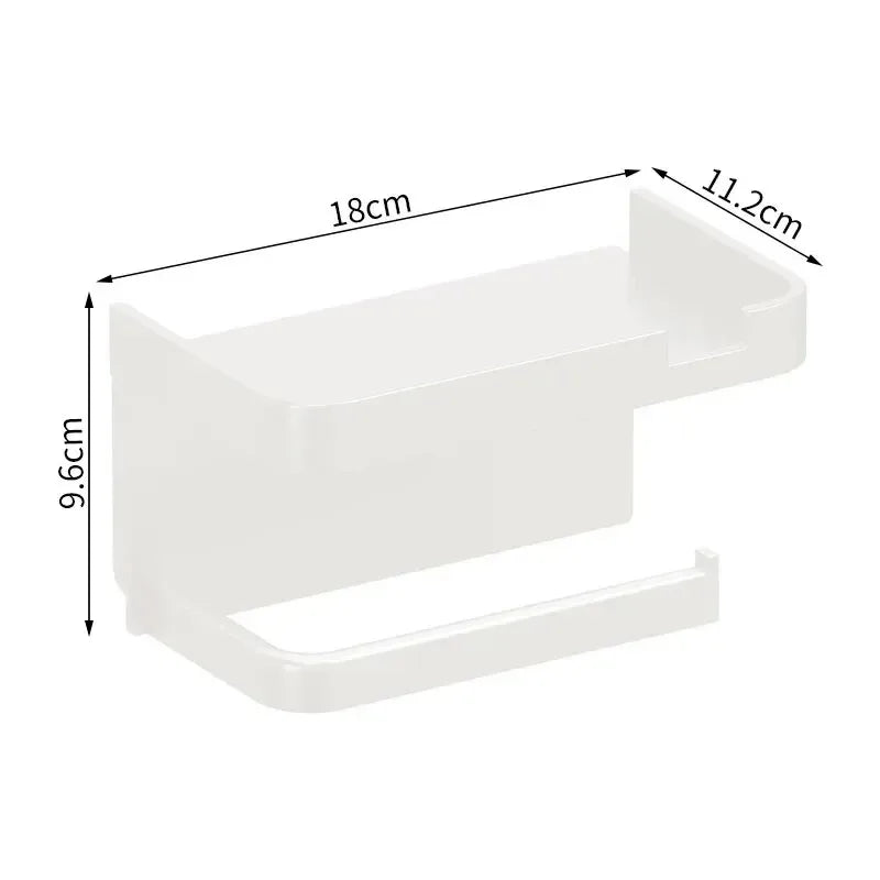 Plastic Toilet Paper Holder and Multi-Storage Rack