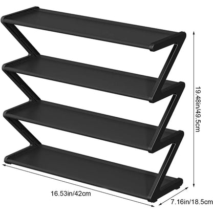 7-Shaped Fabric Shoe Rack Multi-Layer Dust-Proof Storage Cabinet