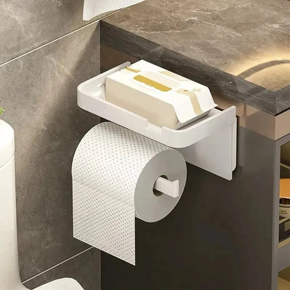 Plastic Toilet Paper Holder and Multi-Storage Rack