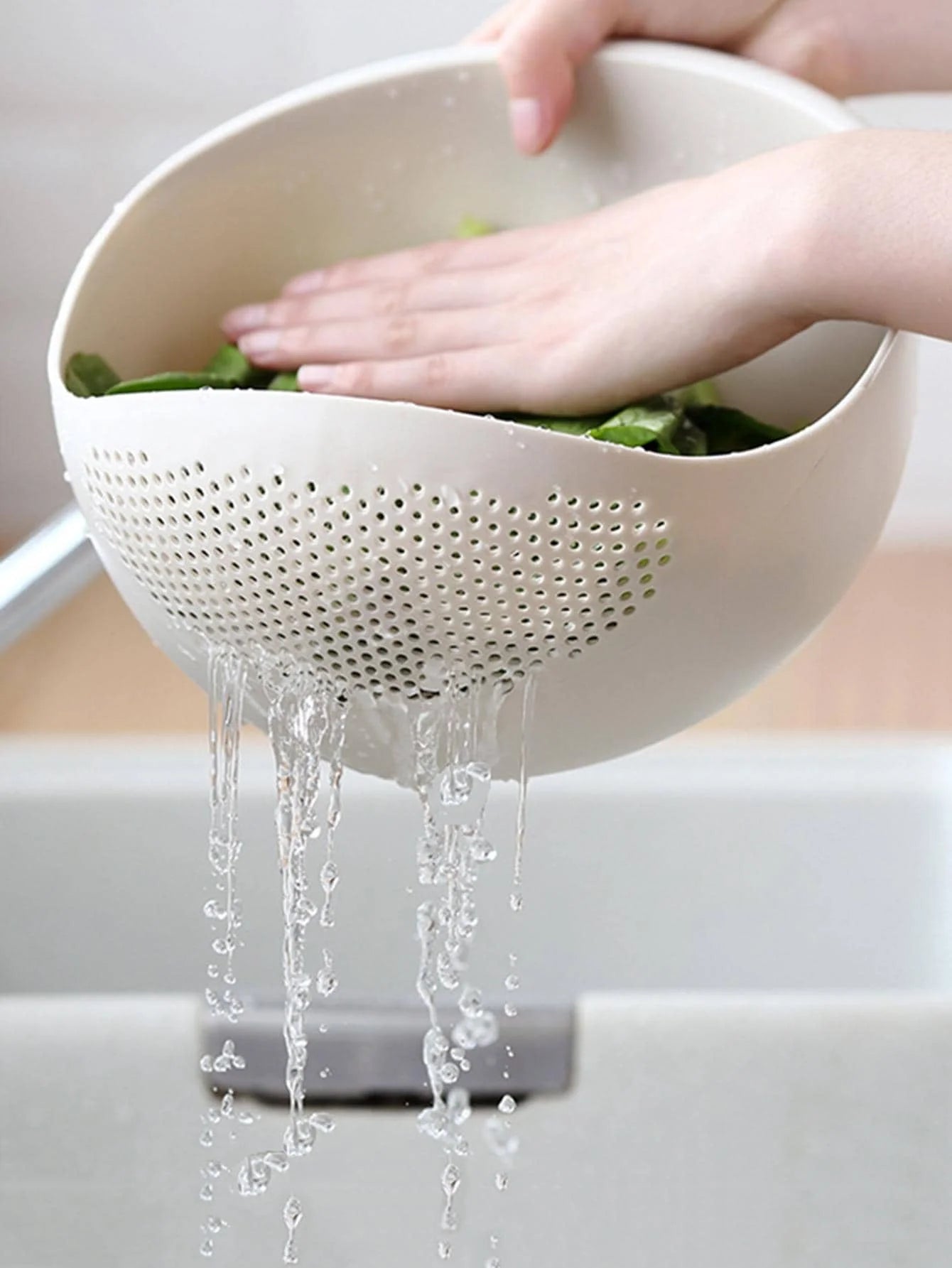 Colander Drain Basket with Handle for Rice