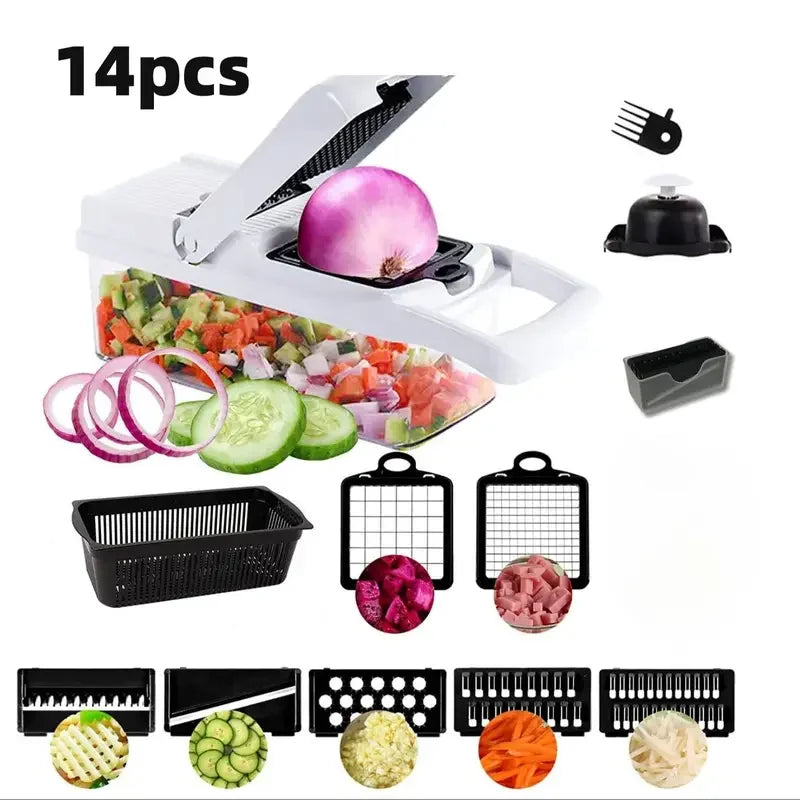 14-Piece Multi-Functional Vegetable Cutter