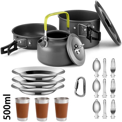 Lightweight Aluminum Camping Cooking Set