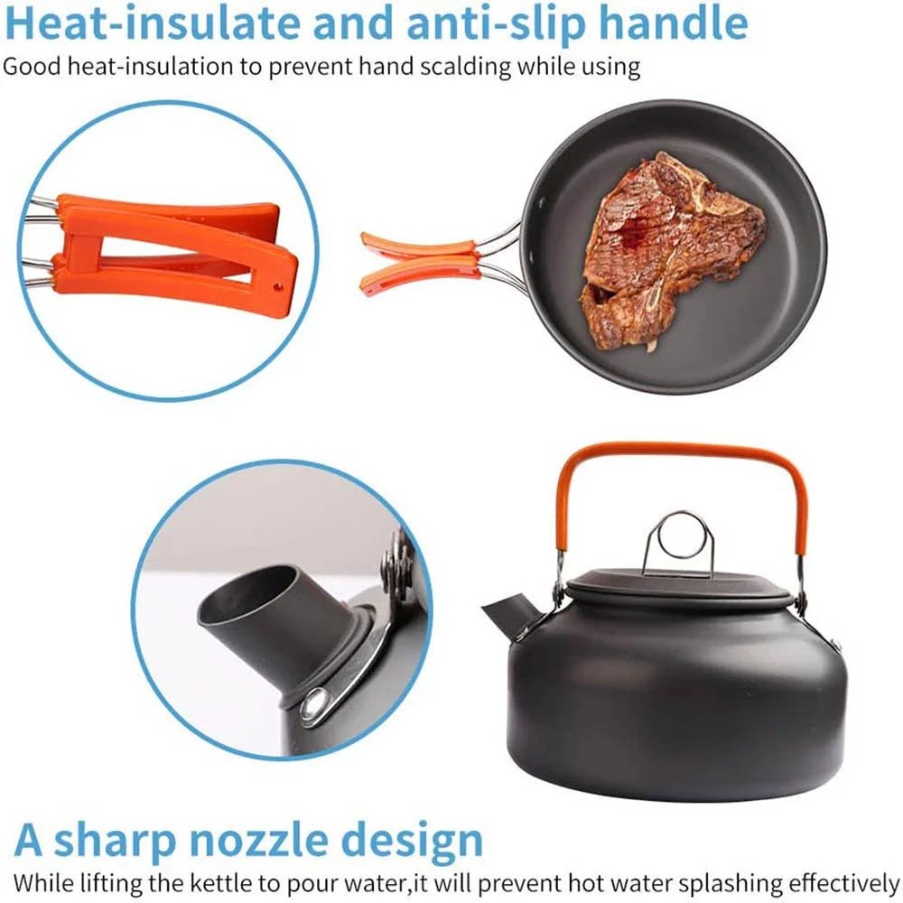 Lightweight Aluminum Camping Cooking Set