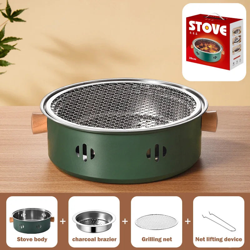 Portable Smokeless Stainless Steel Barbecue Stove