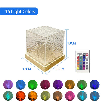 16-Color Flame Crystal Lamp