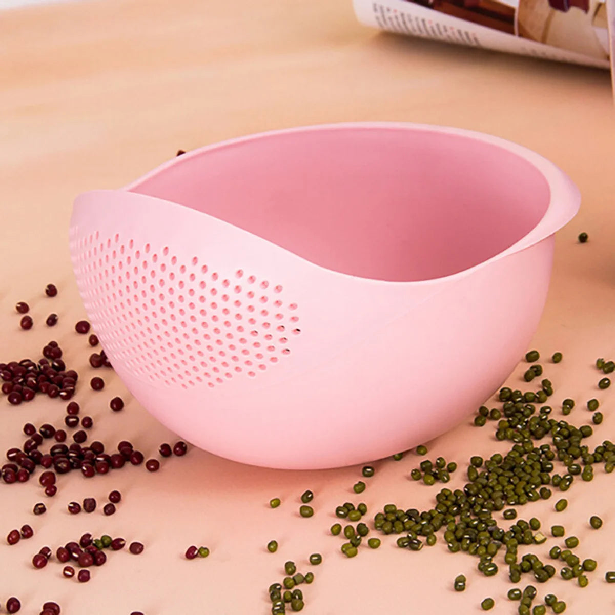 Colander Drain Basket with Handle for Rice